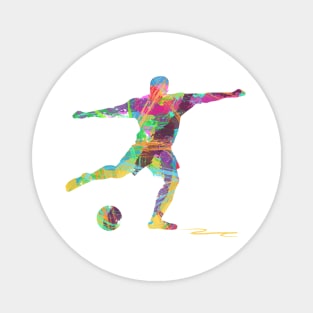 Soccer Player Silhouette Magnet